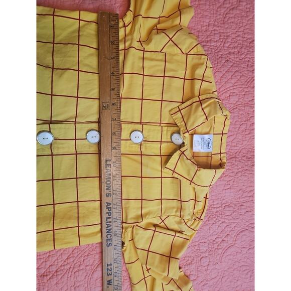 Official Disney Woody Toy Story Costume Shirt Yellow Unisex Kids Size 5/6 - Picture 4 of 9